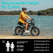 Set of 2 Electric Bike for Adults 20”, 1500W E-Mountain Bike 48V 15.6AH UL2849