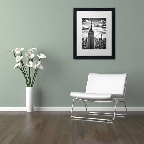 Trademark Fine Art "New York Skyscrapers" Canvas Art by Philippe Hugonnard, White Matte, Black Frame