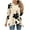 Khaki Plus Size Blouse for Women_h, variant on CYMMPU Loose Fit Round Neck Tunic Tops Spring Tops Blouses for Women Dressy Casual Floral Pattern Fall Trendy Shirts 3/4 Sleeve Flare Hem Hide Belly Tops to Wear with Leggings T-Shirts S