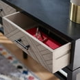 thumbnail image 3 of SAFAVIEH Ajana Modern 2 Drawer Console, Black/Griege, 3 of 14