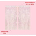 thumbnail image 4 of xo, Fetti Decorations Iridescent Fringe Foil Curtain - Set of 2 | Bachelorette Party Bridal Shower Backdrop, Wedding, Birthday Photo Booth, 4 of 4