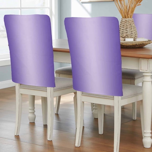 Purple Ombre Chair Back Covers, Removable Chair Covers for Dining Chairs Set of 4, Washable Chairs Slipcovers Back Seat Protector for Wedding Party 19"x20"