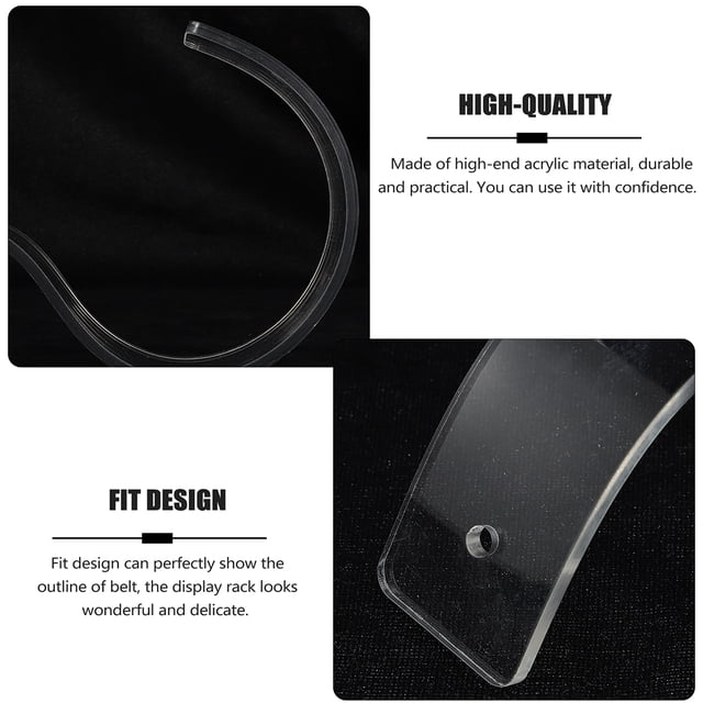 unbranded 5Ud Soporte Para Cinturones De Acrílico Transparente Para Tienda Y