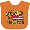thumbnail image 3 of Inktastic My Grandpa is a Firefighter with Fire Truck Boys or Girls Baby Bib, 3 of 4