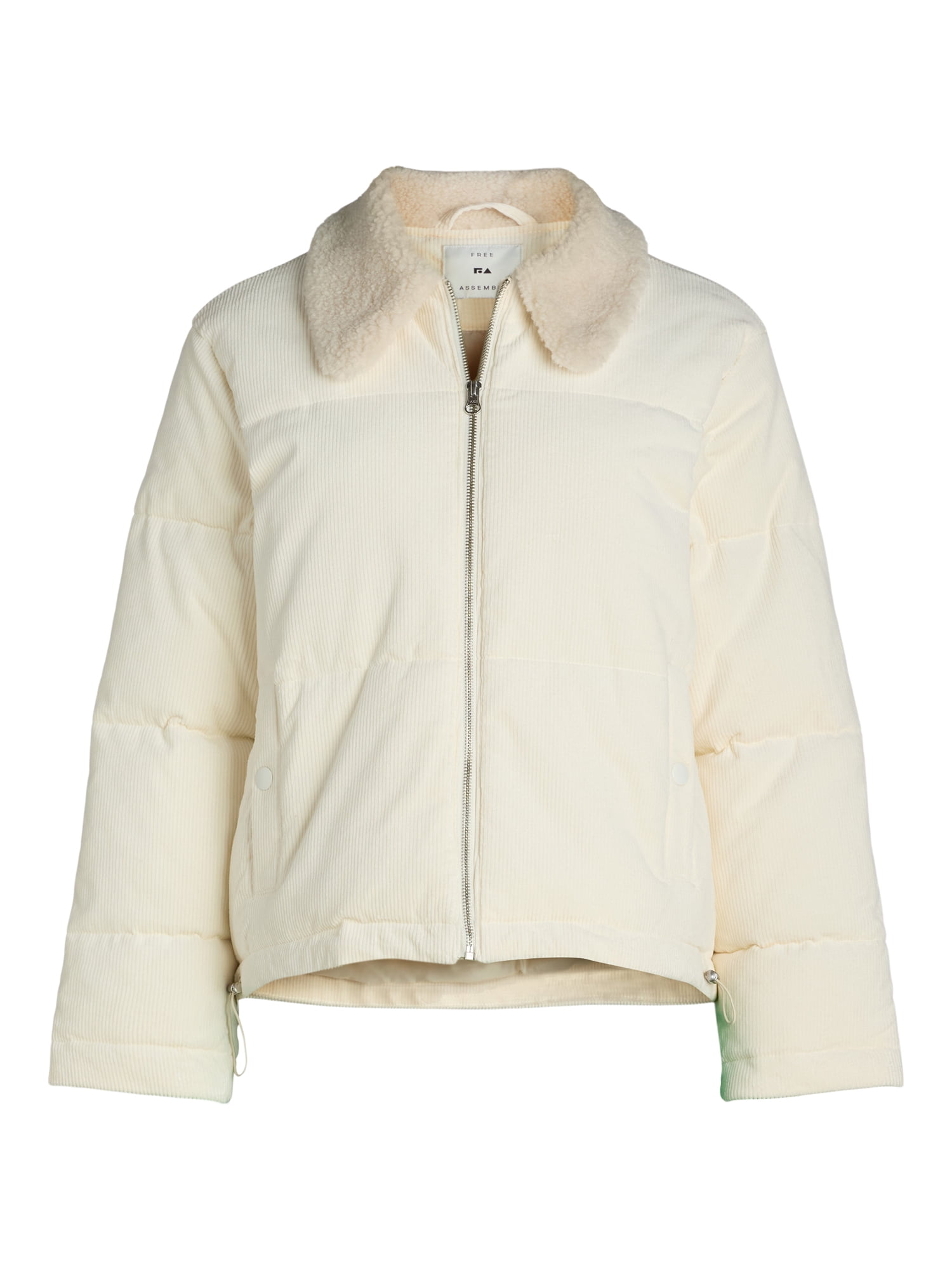Free Assembly Women's and Women's Plus Short Puffer Jacket, Sizes XS-4X