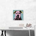 thumbnail image 2 of ARTCANVAS Bulldog Dog Breed Teal Pink Yellow Canvas Art Print - Size: 12" x 12" (0.75" Deep), 2 of 9