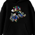 thumbnail image 2 of Sonic The Hedgehog Modern Sonic Pop Dimension Color Art Long Sleeve Youth Black Hooded Sweatshirt-XL, 2 of 4