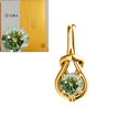 thumbnail image 4 of Mauli Jewels 0.50 ct Round Green Moissanite Love Knot Pendant Necklace for Women in 10K Gold, D-VS1/VS2 Clarity with 18" Silver Cable Chain, 4 of 6
