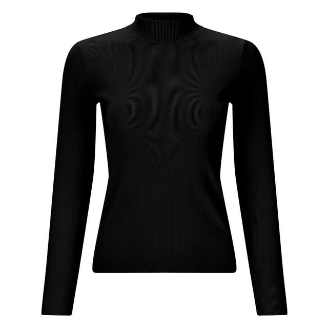 WEAIXIMIUNG Demi-Col Roulé avec un Chandail sur le Dessus pour Femmes Automne et Hiver