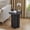 Black-1pcs, variant on YANGLI Round Fluted End Table, 17.7" Mid Century Modern Side Table, Circle Bedside Drink Table Wood Nightstand for Small Spaces/Living Room, Natural (1-Pack)