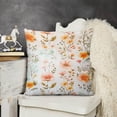 thumbnail image 3 of 2PCS Floral Colorful Flower Two Sided Printing Pillow Cover，Birthday Gifts for Girlfriend Polyester Square Decorative Waist Pillowcase 18"x 18", 3 of 7