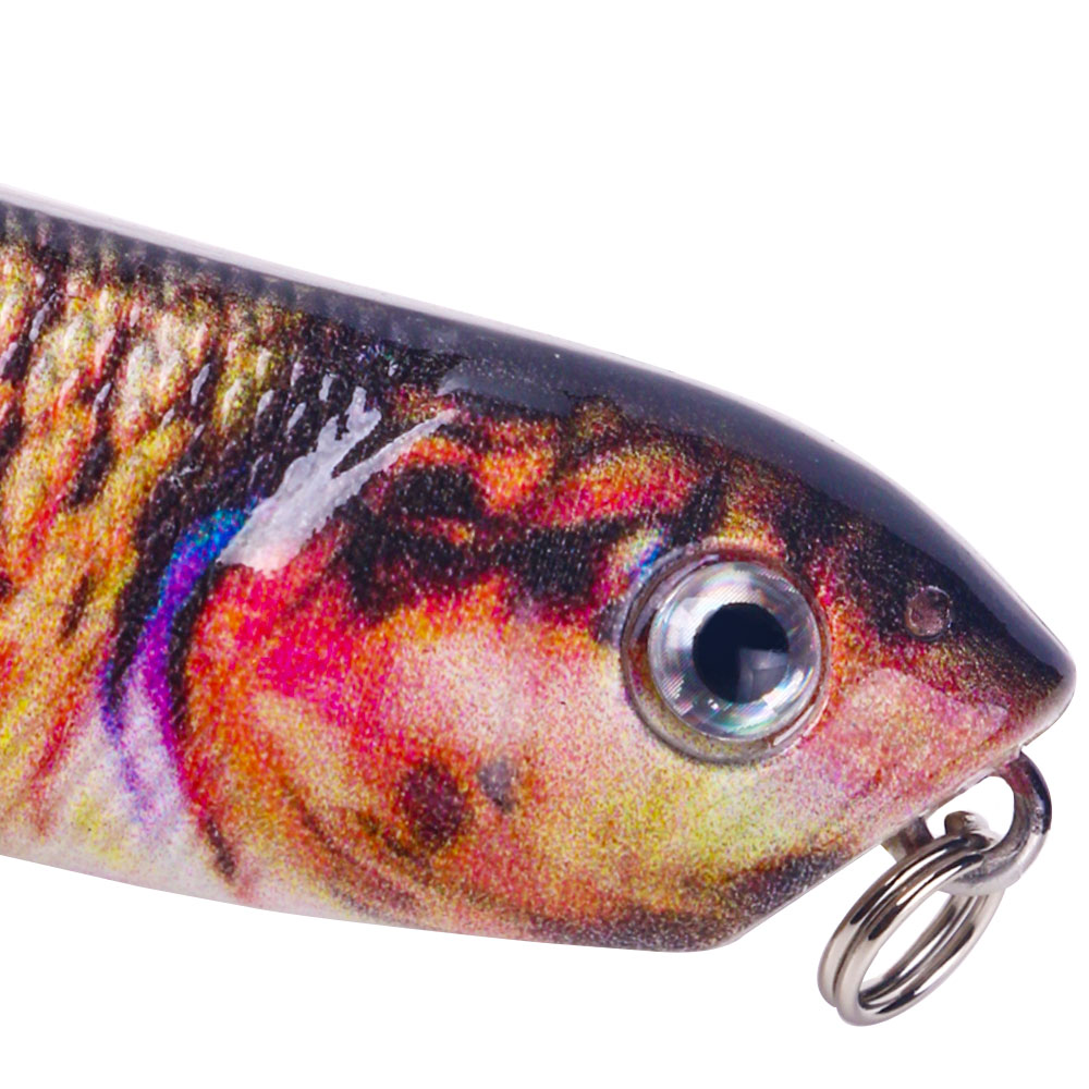 HENGJIA Fishing Lures, 5pcs Pencil Plopper Fishing Lure for Saltwater and Freshwater Deep Diving Fishing Bait Fishing Lures Kit for Bass Catfish Perch