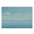 thumbnail image 3 of Ocean Cutting Board, Aquatic Seascape Sky Landscape Tropical Lands Relaxation Spot in the Coast, Decorative Tempered Glass Cutting and Serving Board, Small Size, Blue White, by Ambesonne, 3 of 5