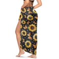 thumbnail image 2 of FKELYI Retro Sunflower Butterfly Print Sarong Cover Up Long Beach Wraps for Women Bikini Cover Up Sheer Fabric Pareo Summer Swimwear Skirt Coverup for Bathing Suit for Lady, 2 of 6