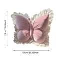 thumbnail image 3 of Butterfly Shaped Throw Pillow - Black - 55x55cm Velvet Cushion with Lace Trim, Elegant Decorative Pillow for Sofa, Bed & Living Room (1pc), 3 of 4