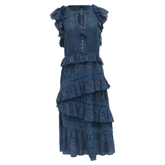 Kate Spade New York BLUE Women's Grand Flora Poplin Midi Dress, US 4 -  Walmart.com