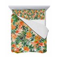 thumbnail image 7 of Orange Green Tropical Leaves Queen Size Down Alternative Comforter, Lightweight Comforter Quilt Bedding Set with Pillow Shams Summer Palm Floral All Seasons Bed Comforter Duvet Insert 90"x96", 7 of 7