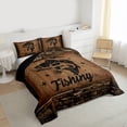 thumbnail image 3 of Homewish Big Pike Fish Bedding Comforter Set,Rustic Farmhouse Cabin Twin Comforter Sets,Hunting And Fishing Bedding Set For Teens,Super Cozy Room Decor Reversible,2pcs, 3 of 8