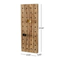 thumbnail image 4 of DecMode 21" x 57" Brown Wood Tall 40 Hole Wall Wine Rack, 1-Piece, 4 of 14