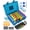 Blue, variant on Monthly Pill Organizer 2 Times a Day with Portable Hard Shell Pill Cutter 31-Day Box Plastic Opening Pick Monthly & Weekly Stickers