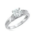 thumbnail image 2 of 1 1/10ct Diamond Engagement Wedding Ring Set 10k White Gold, 2 of 2