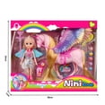 thumbnail image 5 of DEGIDEGI Unicorn Fantasy Doll & Pegasus Set, Rainbow Paradise Magic Princess Toy for Girls, Glitter Wings, Movable Accessories & Colorful Play Set for Girls and Boys 3+, 5 of 8