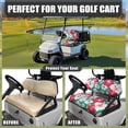 thumbnail image 4 of HUIACONG Floral and Leaf Design Golf Cart Seat Covers 2 Piece Breathable for Club Car Club Car Precedent Cart, Easy Installation Dress UP Golf Cart Seat Cover Towel Blanket Universal Fit, 4 of 7
