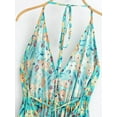 thumbnail image 5 of Vintage Women Floral Print Open Back Sexy Beach Bohemian Maxi Dress Lady High-Low Tassel Strapless Vacation Summer Boho Dress, 5 of 6