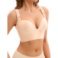 thumbnail image 4 of INSPIRE CHIC Women's Push Up Wirefree Convertible Bras Tummy Control 6 Hooks Underwear C 38 Beige, 4 of 4