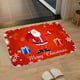 thumbnail image 5 of Alfombra lavable antideslizante de franela roja con diseño de Papá Noel para dormitorio, sala de estar y baño. H, 5 of 8