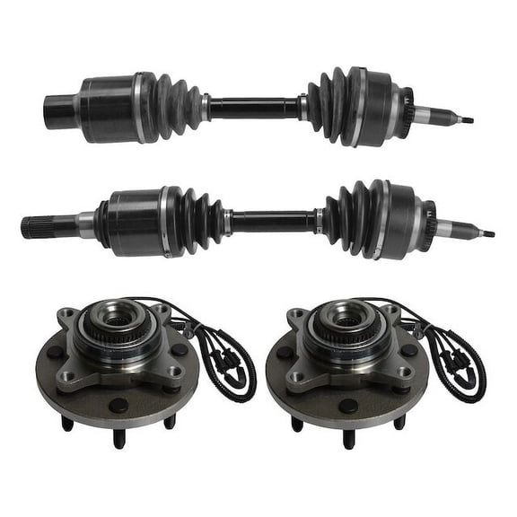 Axle and Wheel Hub Assembly Kit 4 Piece - Compatible with 2009 - 2010 Ford F-150 4WD