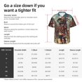 thumbnail image 5 of Fuzoiu Tribal Futuristic Warrior Print Hawaiian Shirt for Men, Summer Beach Casual Short Sleeve Button Down Shirts, Men’s Beach Summer Shirts with Pocket,3X-Large, 5 of 7
