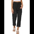 thumbnail image 2 of Pantalones Casuales de Cintura Alta y Pierna Recta para Mujer, Holgados y Cómodos, con Bolsillos Negro M, 2 of 6