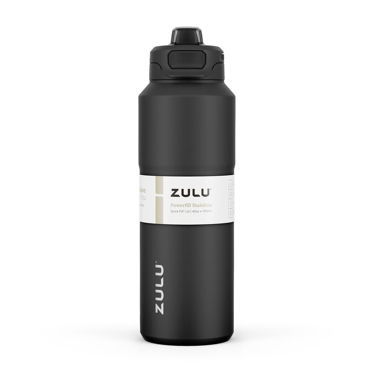 ZULU Powerfill 40oz Stainless Steel Water Bottle, Black photo 7