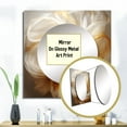 thumbnail image 3 of Designart "Flowing Contentment Silken Soft Tangerine Undulations" Abstract Shapes Square Mirror For Wall Decor - Large Orange Square Printed Wall Mirror Art - Wall Mounted Mirror, 3 of 5