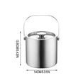 thumbnail image 3 of weibbin Stainless Steel Ice Bucket Small Size Gold Champagne Wine Bucket with Handle Rustproof Insulated Ice Container for Home Bar Party Wedding, 3 of 7