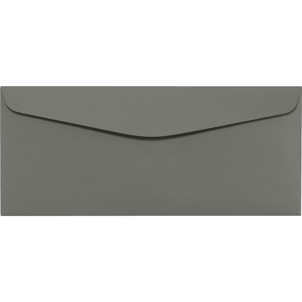 LUXPaper #10 Regular Envelopes, 4 1/8 x 9 1/2, Smoke Gray, 50/Pack