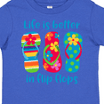 thumbnail image 4 of Inktastic Life Is Better Flip Flops Girls Toddler T-Shirt, 4 of 5