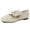 White -AA01, variant on Domzle Mary Jane Shoes Womens Pointed Toe Ballet Flats Dressy Comfortable Knit Washable Casual Business Work Dress Shoes White