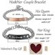 thumbnail image 3 of Pulseras para parejas en paquete de 2, juego a juego para hombres y mujeres, joyería de acero inoxidable, pulsera de cadena para parejas, regalo para amantes, 3 of 5