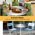 thumbnail image 6 of Elastic Fitted Round Tablecloth, Black Ombre Waterproof Stretch Table Cover for 45"-54" Tables, Black Grey White Gradient Modern Abstract Art Washable Outdoor Tablecloths for Patio, Picnic, Camping, 6 of 9