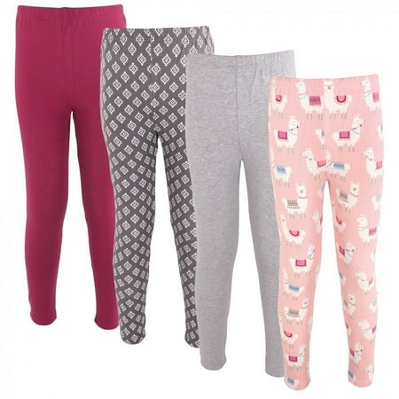 UPC: 0660168254785 | Hudson Baby Infant and Toddler Girl Cotton Leggings 4pk Llamas 10 Years
