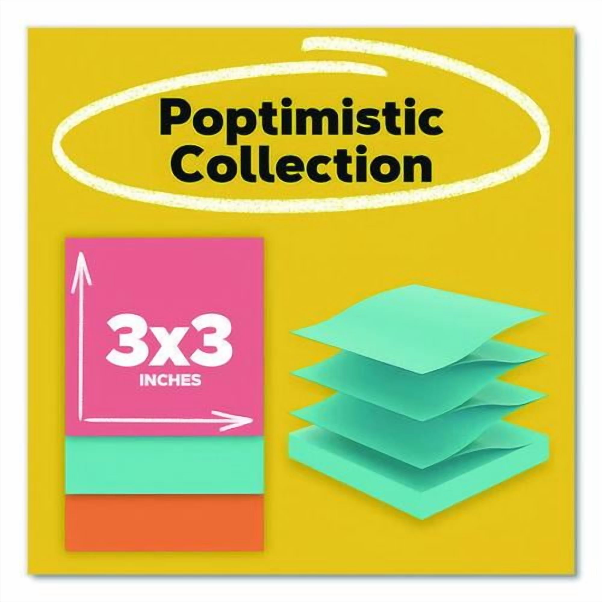 Original Pop-up Refill Cabinet Pack, 3" x 3", Poptimistic Collection Colors, 100 Sheets/Pad, 18 Pads | Bundle of 2