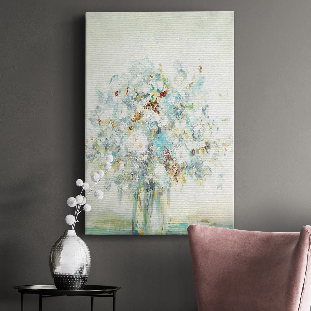 Textured Bouquet Premium Gallery Wrapped Canvas - Ready to Hang