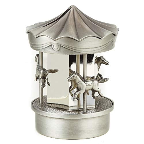 Leeber 88612 Carousel Bank&#44; Silver Plated & Pewter