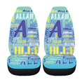 thumbnail image 5 of XYZCANDO 2 pcs Car Seat Covers for Auto Interior Car Front Seat Covers Decorative Easy to Install, Vehicle SUV Truck Auto Seat Covers, Allan Name Pattern, 5 of 10