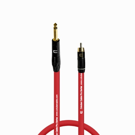 Coluber Cable - 1/4" TS Male to RCA Male - Pro 3-Pin Microphone Connector