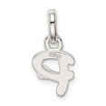 thumbnail image 2 of White Sterling Silver Charm Pendant Pink Letter P With Enamel, 2 of 3