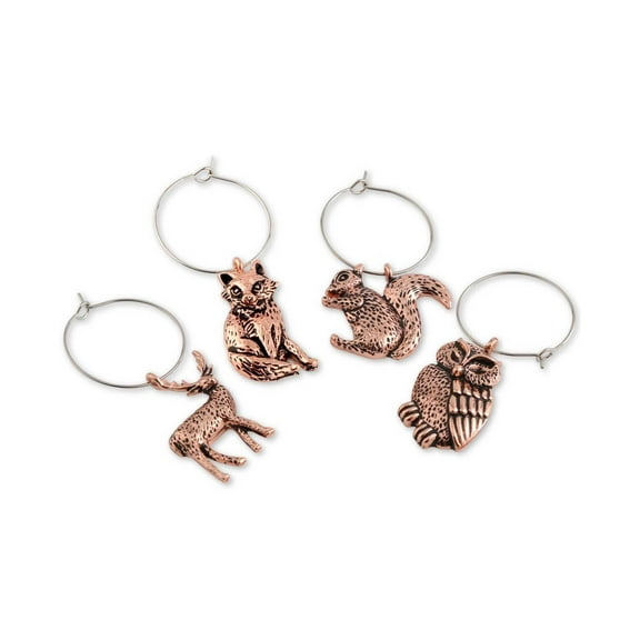 Thirstystone Woodland Creatures Wine Charms, Set of 4