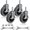 Gray-With Brakes, variant on 3 Inch Creeper Replacement Wheels 6 Pack Swivel Caster Wheel snap on cart Castor for Creeper Service Cart Stool Post Mount, M10x 1" Metric Threaded Stem Casters